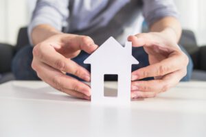 businessmen hold house model hand 1088 1013